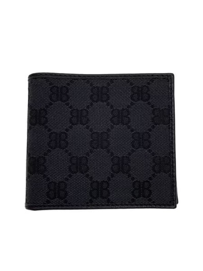 GUCCI x BALENCIAGA The Hacker Two-Fold Coins Wallet Canvas Jacquard "Black"