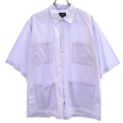 BEAMS ビームス 半袖 4ポケット シャツ S パープル
