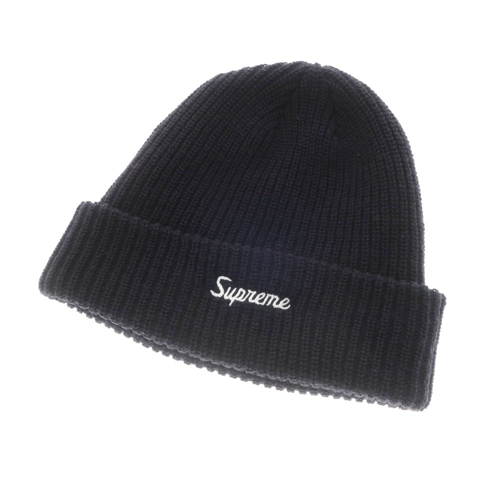 【中古】シュプリーム Supreme Loose Gauge Beanie ミドルゲージアクリル ビーニー ニットキャップ ネイビー【メンズ】