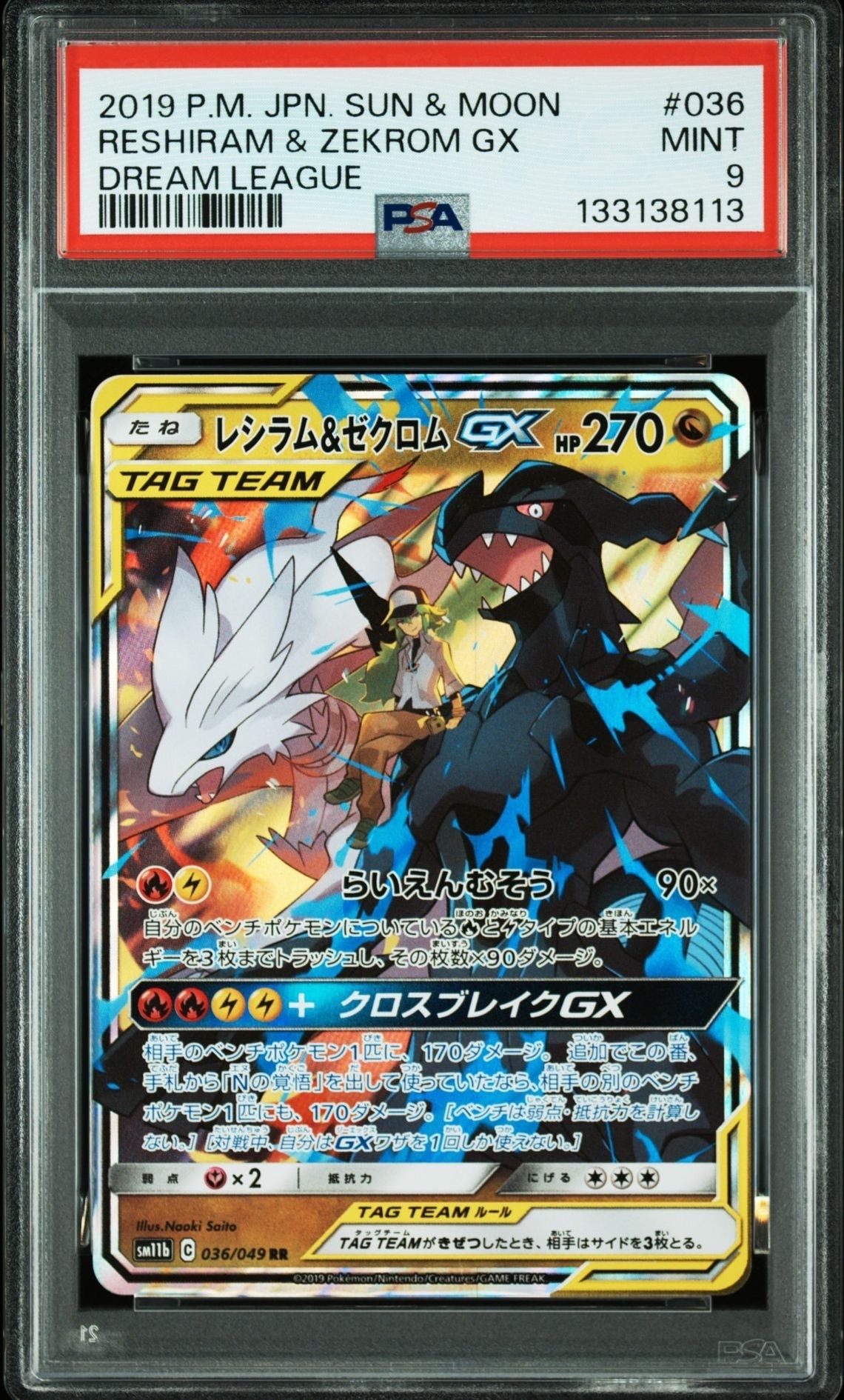 レシラム&ゼクロムGX (N) RR[SM11b 036/049](強化拡張パック「ドリームリーグ」)