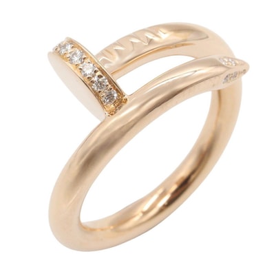 カルティエ CARTIER ジュストアンクル リング ダイヤ リング・指輪 ジュエリー K18PG(ピンクゴールド) ダイヤモンド レディース ゴールド系 / クリア系 B4094800 【中古】