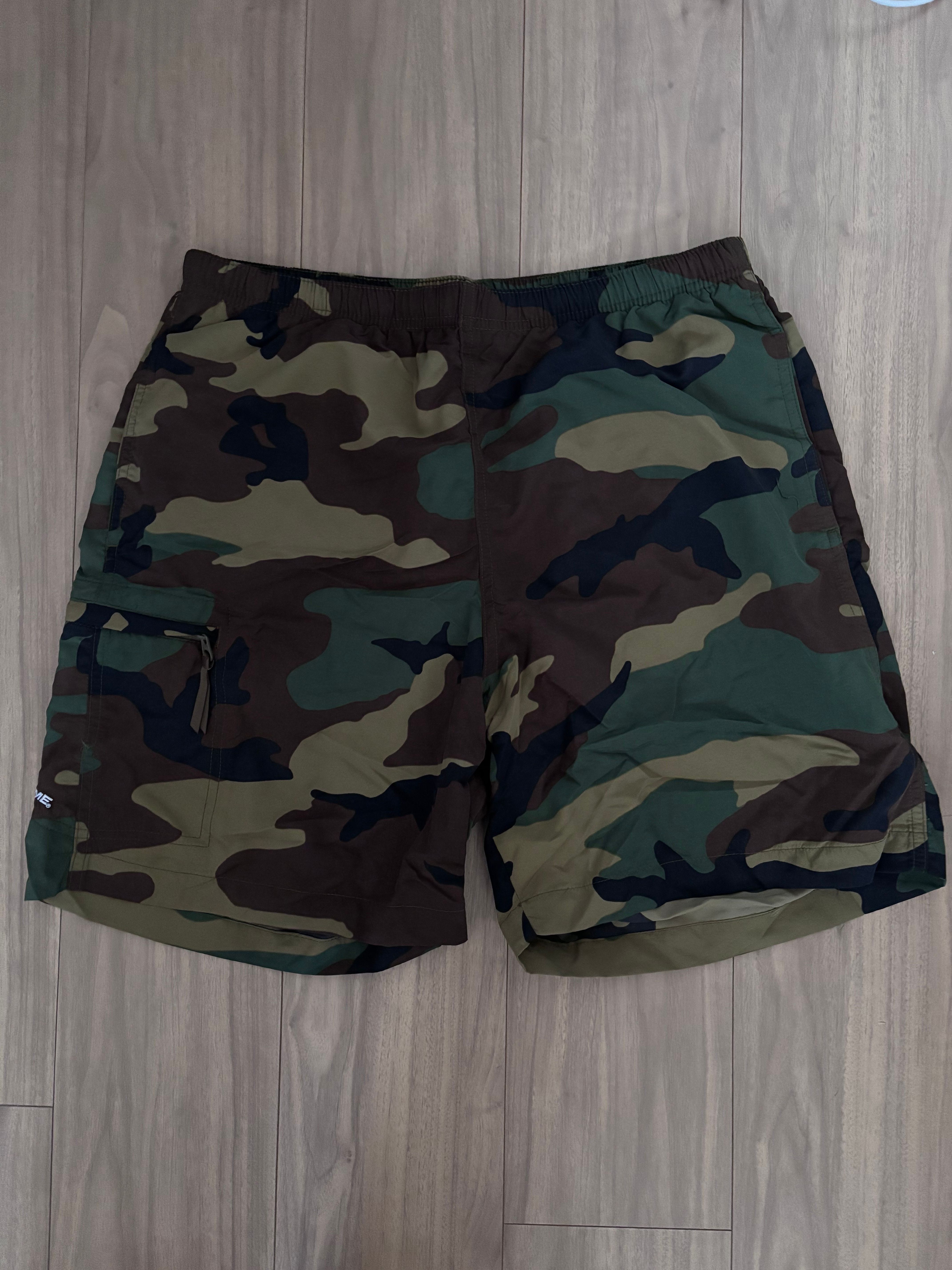 美品S 19SS Nylon Trail Short Woodland Camo Supreme Nylon Trail Short 19SS 