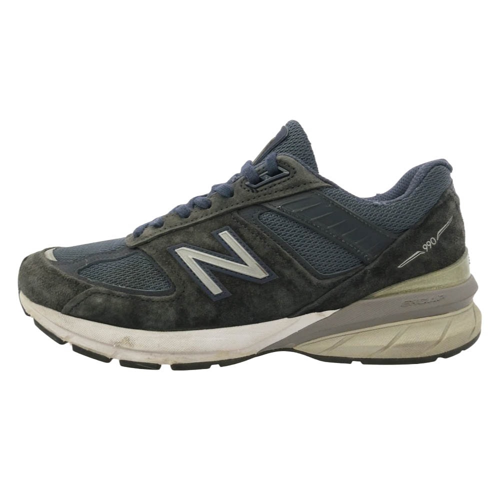 NEW BALANCE ニューバランス M990NV5 USA製 990V5 Navy Silver ネイビー シルバー ローカットスニーカー ネイビー系 チャコール系 26.5cm【中古】