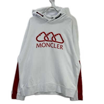 モンクレール 18年製 MAGLIA JUMPER カラビナ ロゴ フーディー パーカー XL