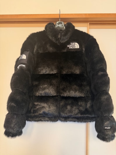 Supreme x The North Face Faux Fur Nuptse Jacket "Black"