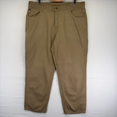 古着 カーハート Carhartt ダック パンツ ワンポイント ジップ ツールポケット ワークパンツ w40 L32 ベージュ系 メンズ