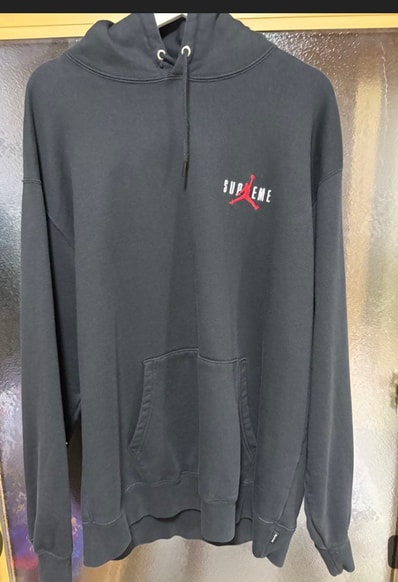 Supreme x Jordan Hooded Sweatshirt "Black"