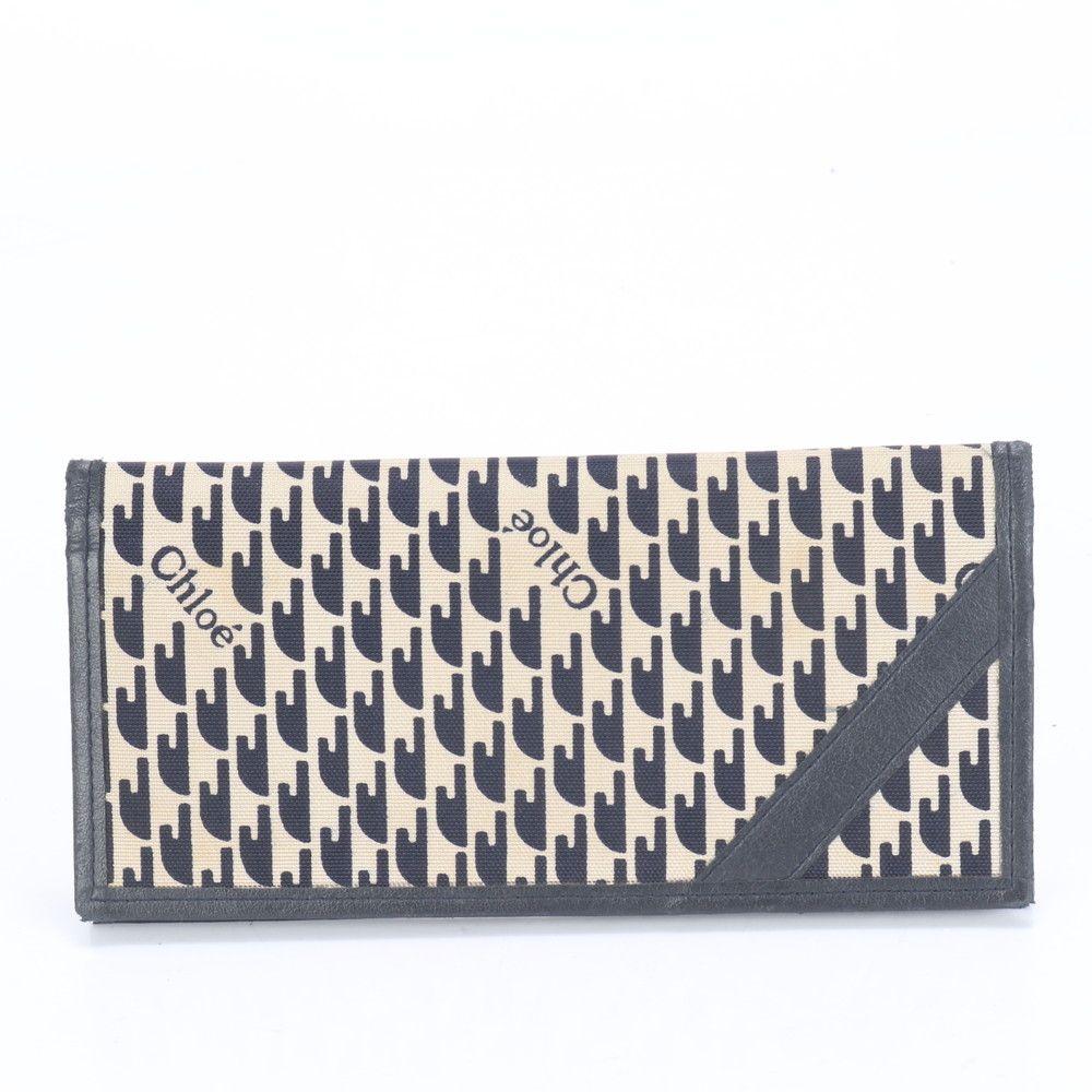 ■美品 クロエ 長財布 レザー×キャンバス
