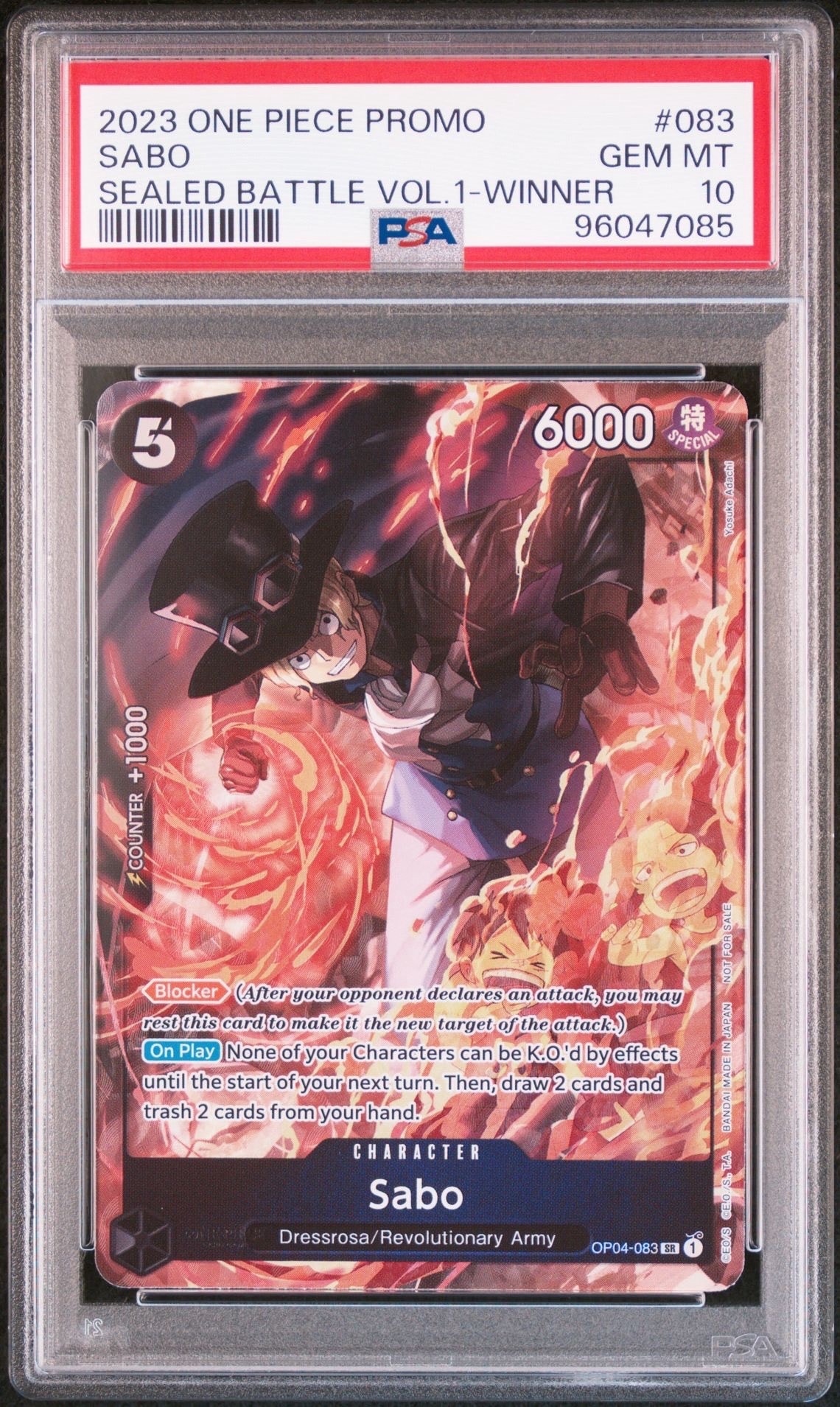 PSA10】サボ SR [OP04-083](スペシャルグッズセット「2nd ANNIVERSARY