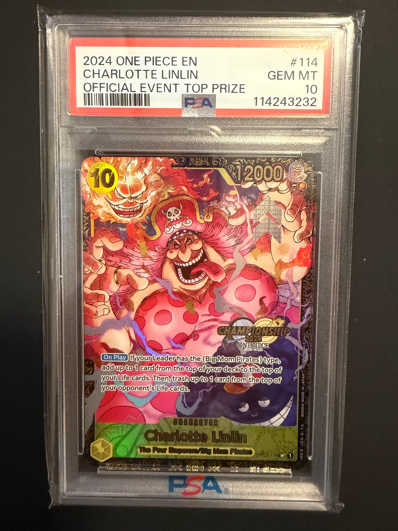 PSA10】シャーロット・リンリン SR-SPC [OP03-114] (ブースターパック