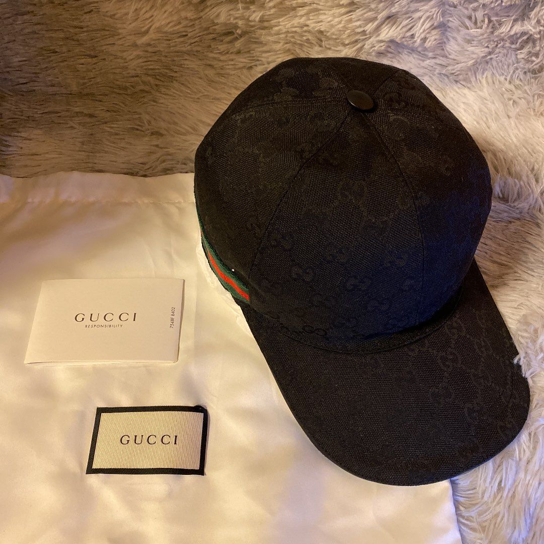 GUCCI Original GG Canvas Baseball Cap "Black"