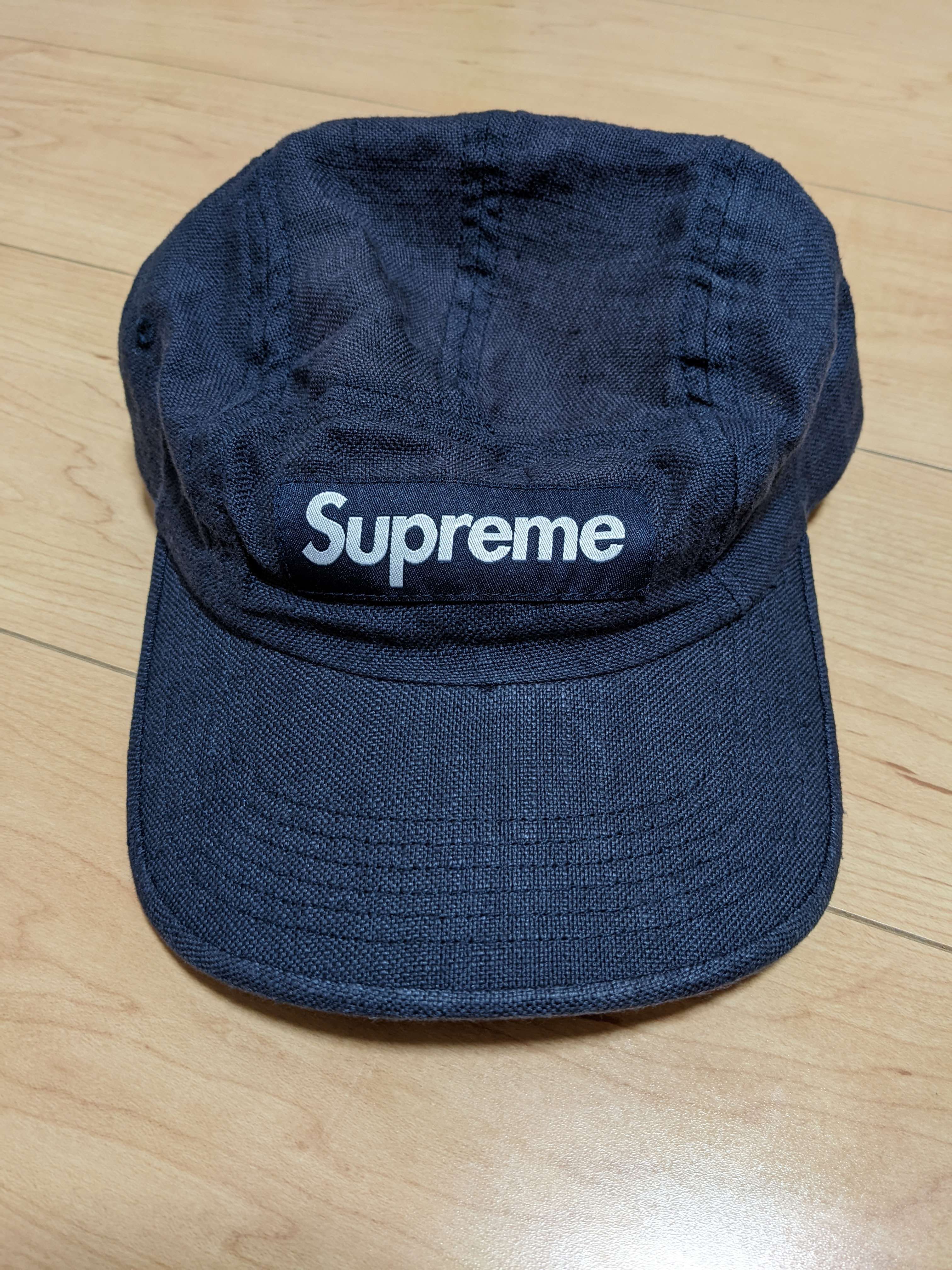 Supreme Linen Camp Cap "Navy"