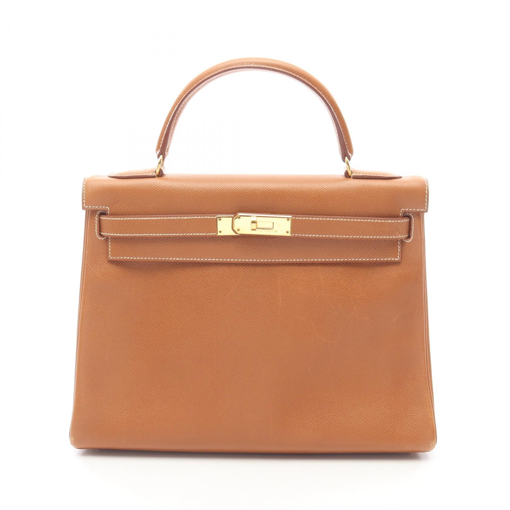 エルメス HERMES ケリー32 ゴールド 内縫い 2WAY ハンドバッグ バッグ レザー クシュベル クシュベル ゴールド ○Z刻印(1996年製造) レディース ゴールド系 【中古】