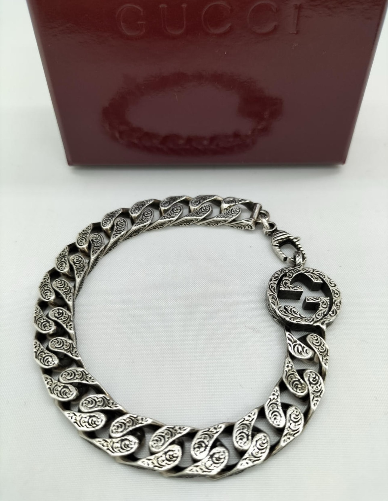GUCCI Interlocking G Chain Bracelet In Silver