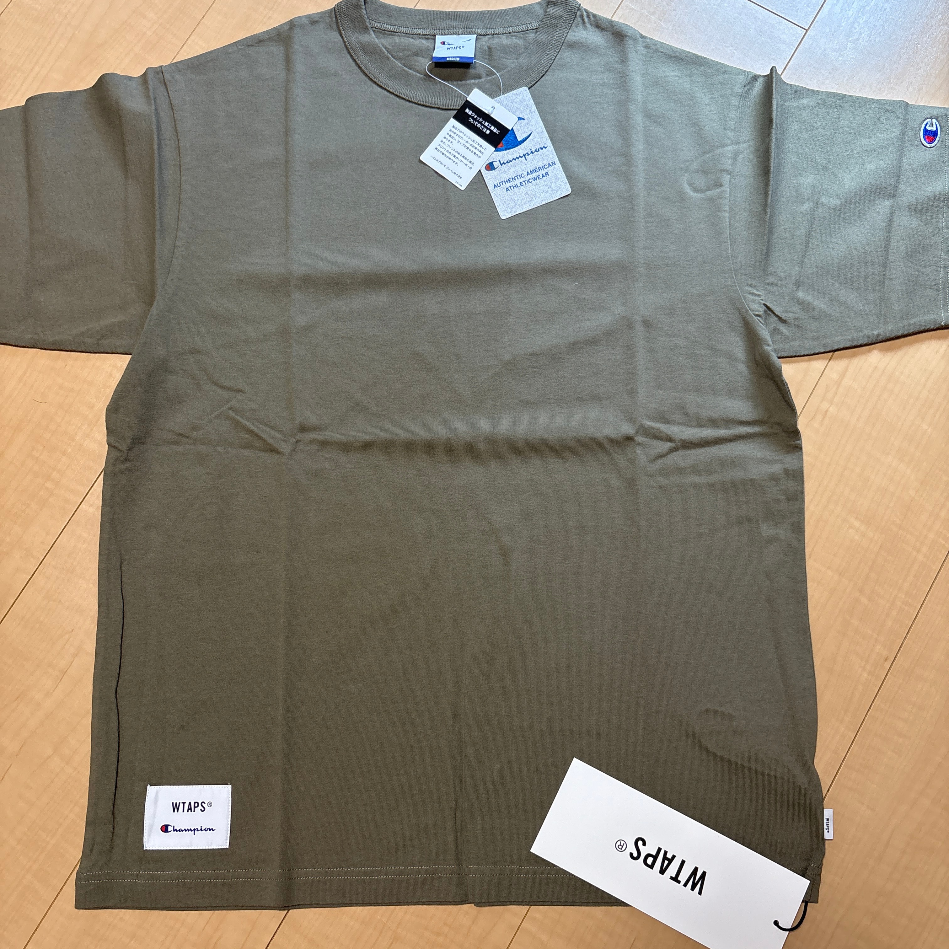 WTAPS Champion コラボ Tシャツ オリーブ Mサイズ 新品未使用