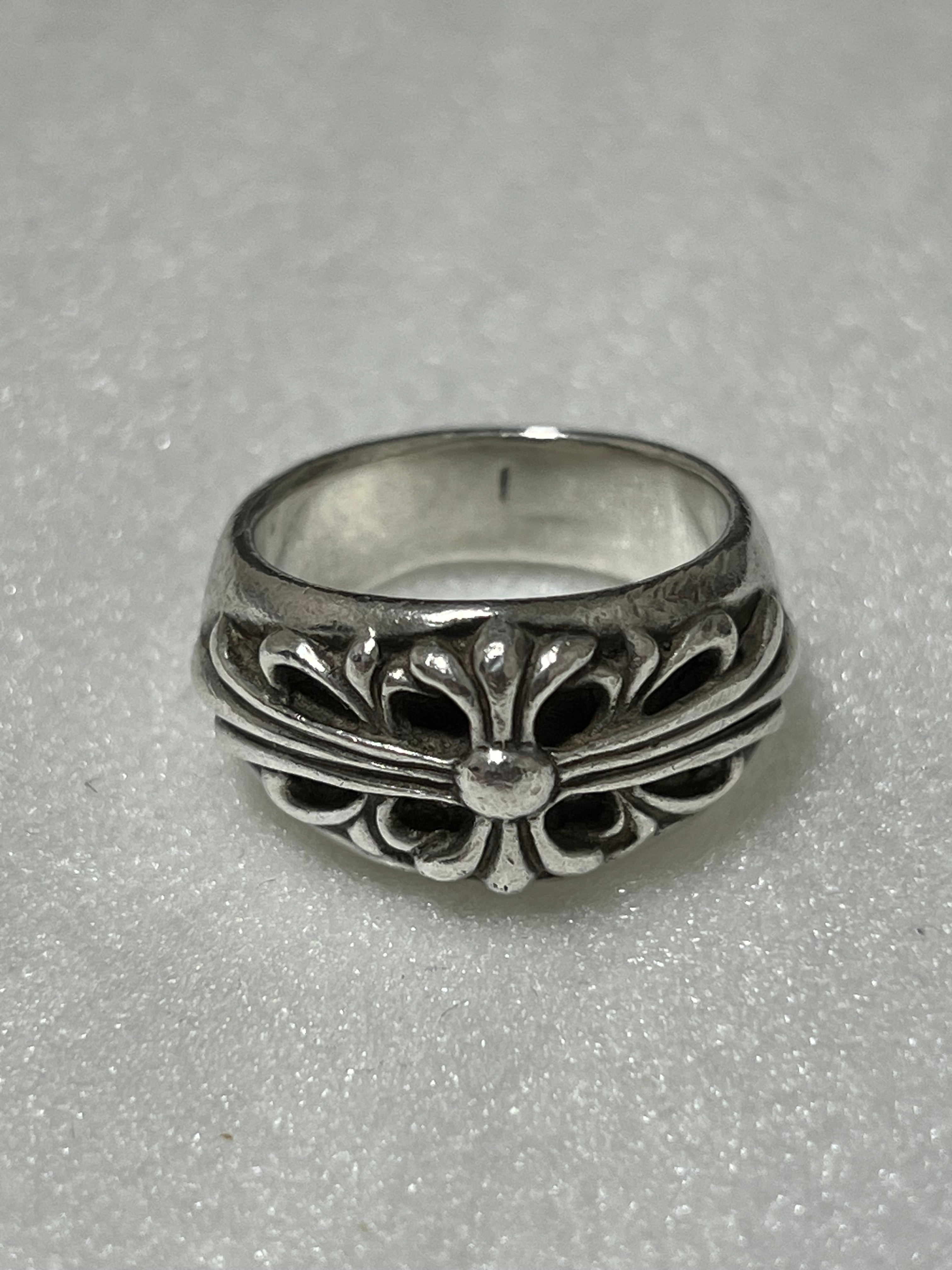Chrome Hearts Classic Double Floral Cross Ring V2 "Silver"