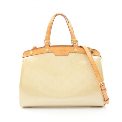 ルイ・ヴィトン LOUIS VUITTON ブレアMM 2WAY ハンドバッグ バッグ レザー ヴェルニ レディース ベージュ系 ブロンコライユ M91456 【中古】