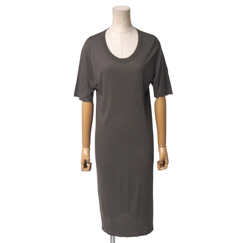 Rick Owens リックオウエンス ワンピース サイズS カットオフ 五分袖 Uネック ロング カットソーワンピース ブランド古着【中古】20251028/RA6428