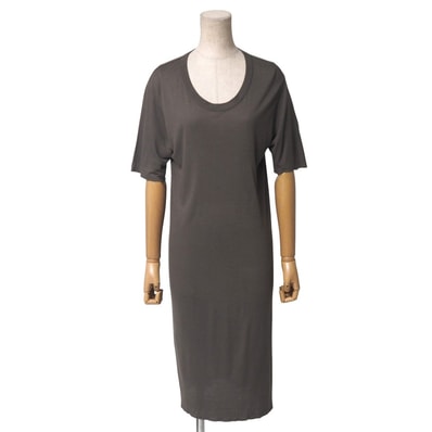 Rick Owens リックオウエンス ワンピース サイズS カットオフ 五分袖 Uネック ロング カットソーワンピース ブランド古着【中古】20251028/RA6428