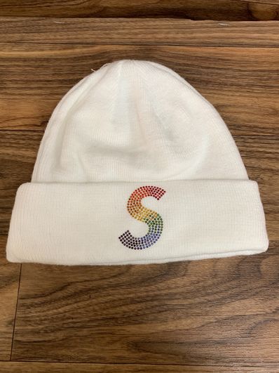 Supreme New Era® Swarovski® S Logo Beanie "White"
