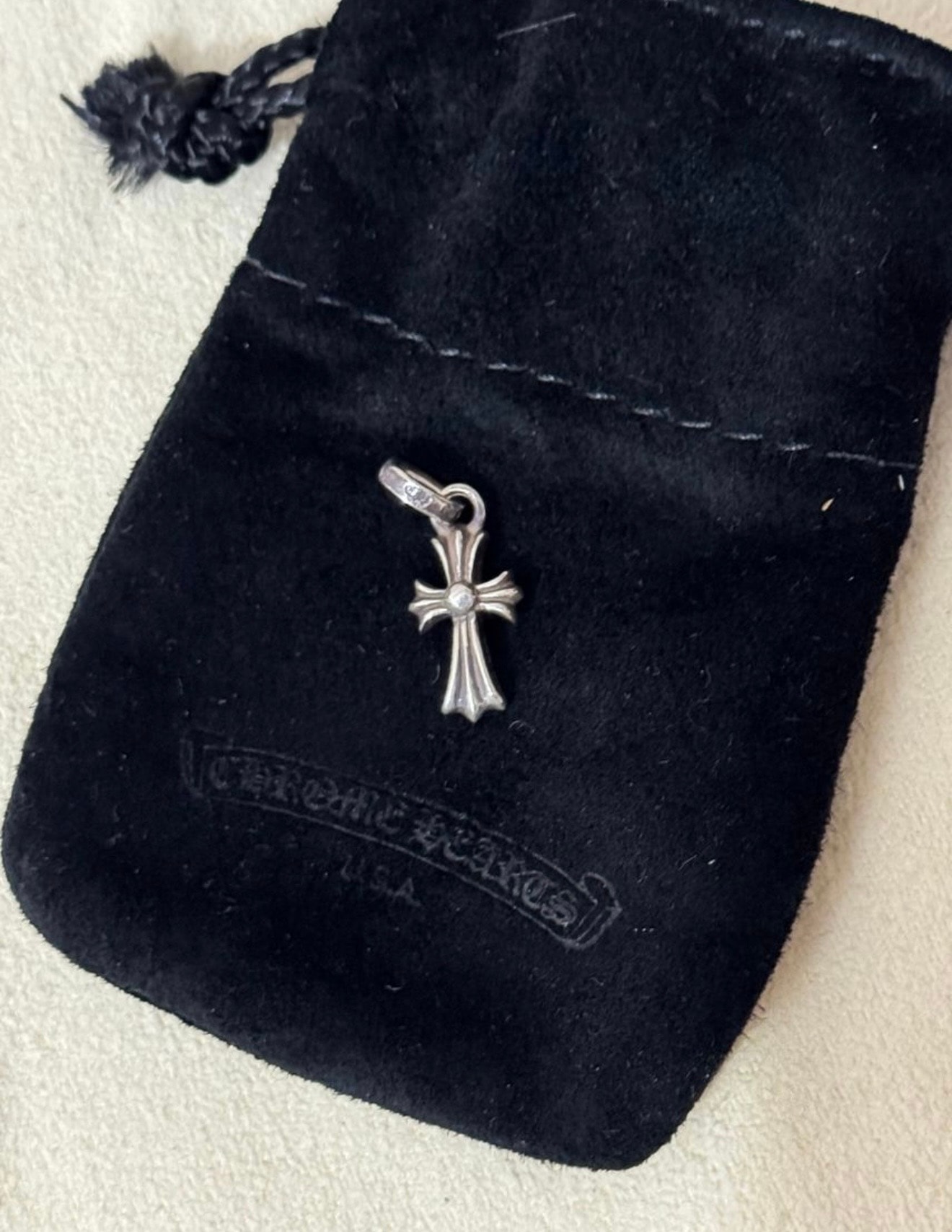 Chrome Hearts CH Cross Baby Fat Charm "Silver"