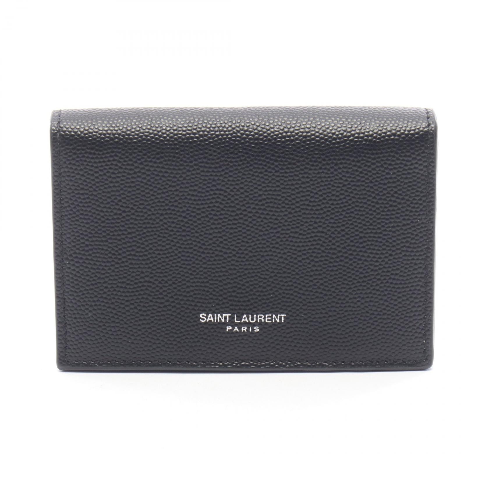 サンローランパリ SAINT LAURENT PARIS カードケース アクセサリー レザー メンズ ブラック系 469338 【中古】