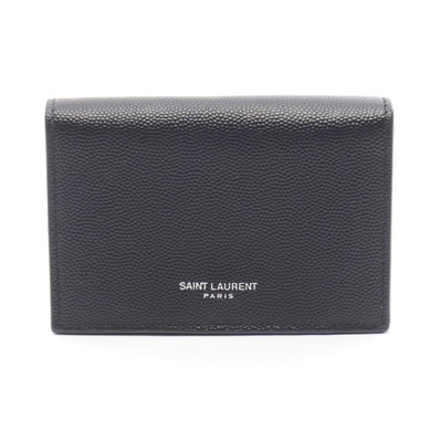 サンローランパリ SAINT LAURENT PARIS カードケース アクセサリー レザー メンズ ブラック系 469338 【中古】