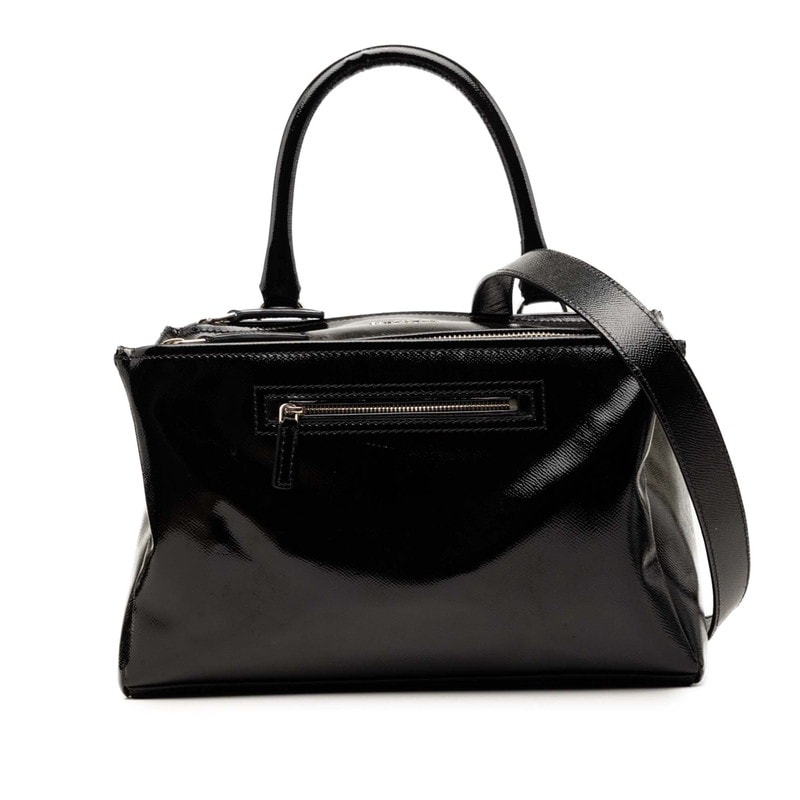 ジバンシー パンドラ ハンドバッグ ショルダーバッグ 2WAY ブラック パテントレザー レディース Givenchy 【中古】