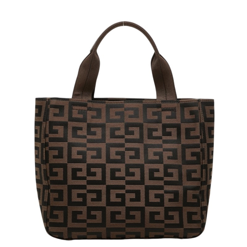 ジバンシー 4Gロゴ ハンドバッグ ブラウン キャンバス レザー レディース Givenchy 中古