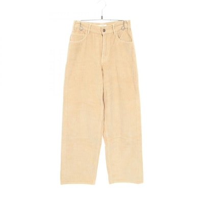 セリーヌ CELINE コーデュロイ パンツ 衣料品 ボトムス コットン レディース ベージュ系 【中古】