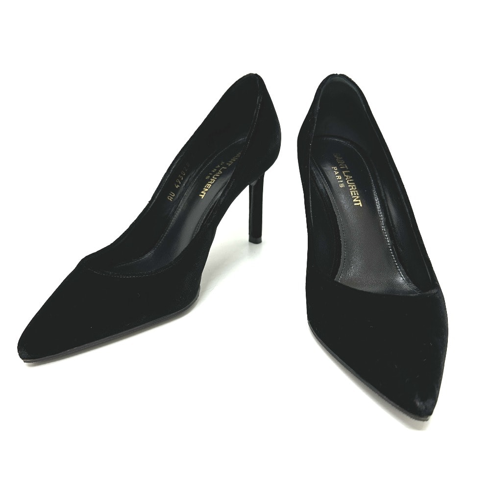 サンローラン Saint Laurent 493828 アパレル靴 パンプス スエード/レザー ブラック