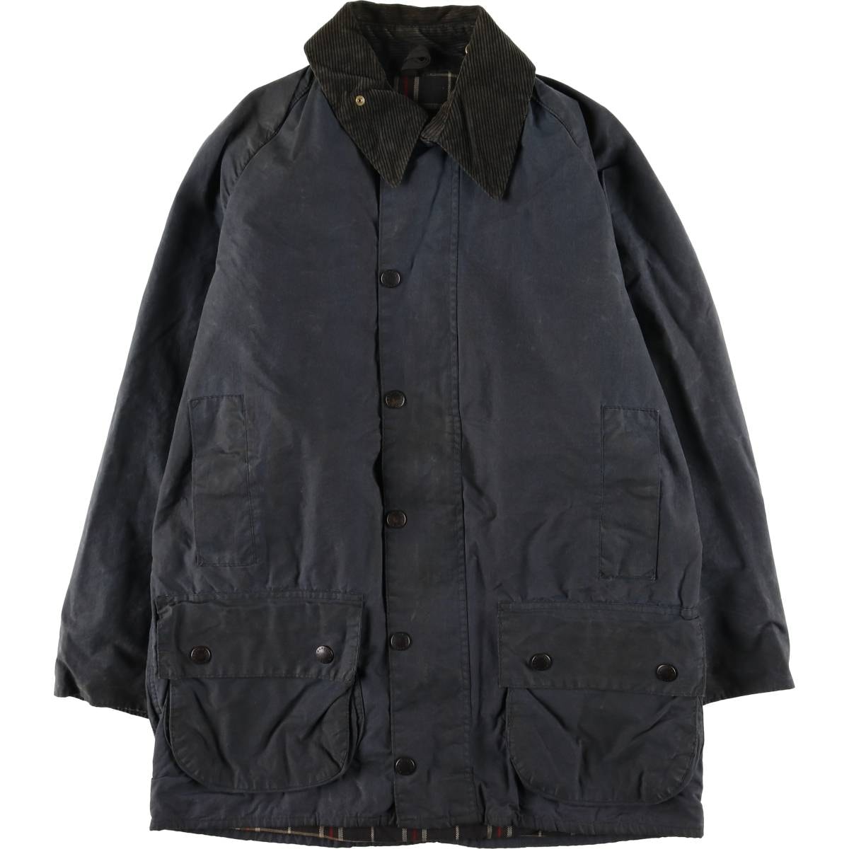 古着 80~90年代 バブアー Barbour BEAUFORT ビューフォート 旧3ワラント ワックスコットン オイルドジャケット 英国製 メンズM相当 ヴィンテージ/eaa604992