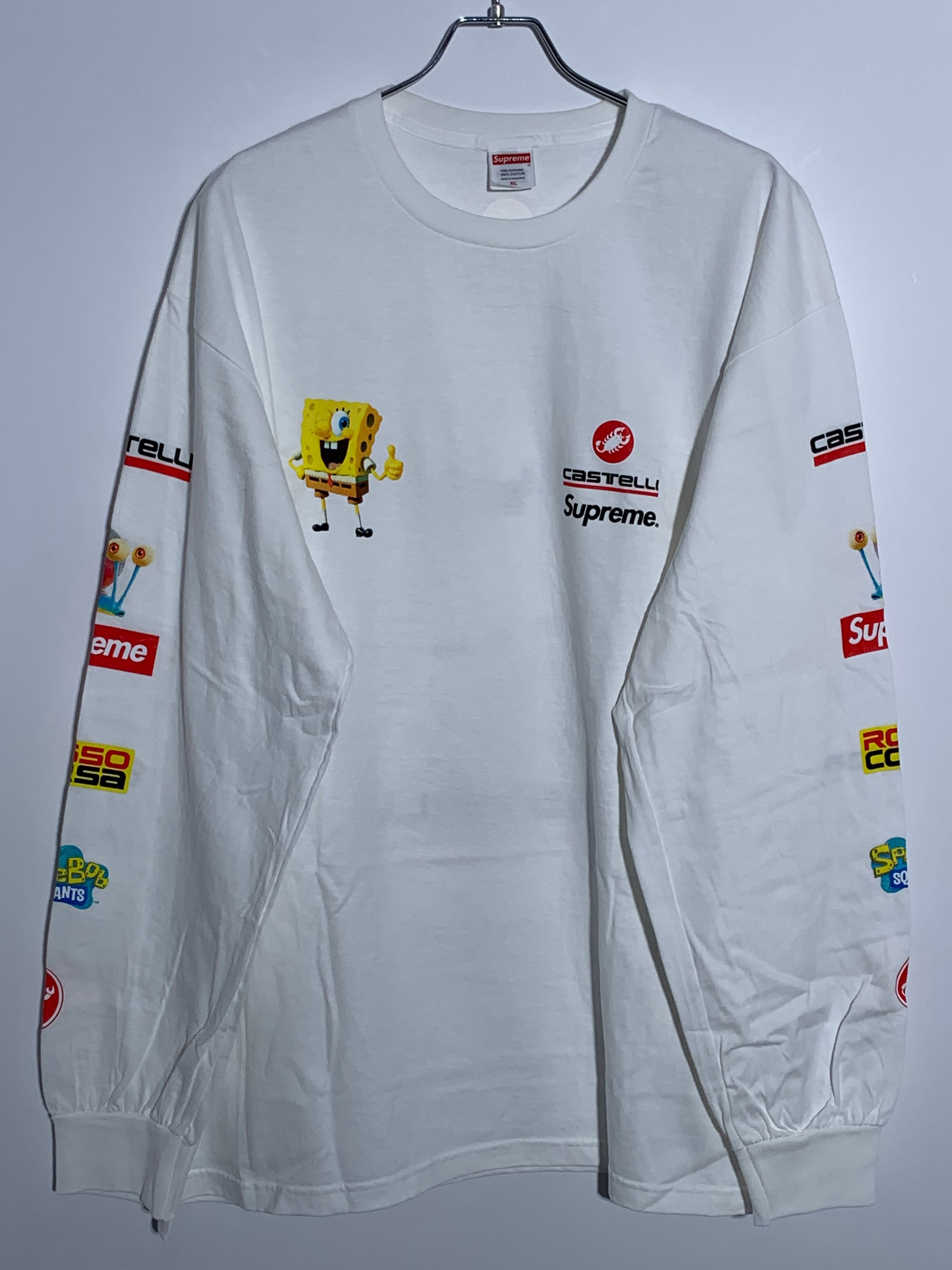 Supreme x SpongeBob Castelli Racing L/S Tee "White"