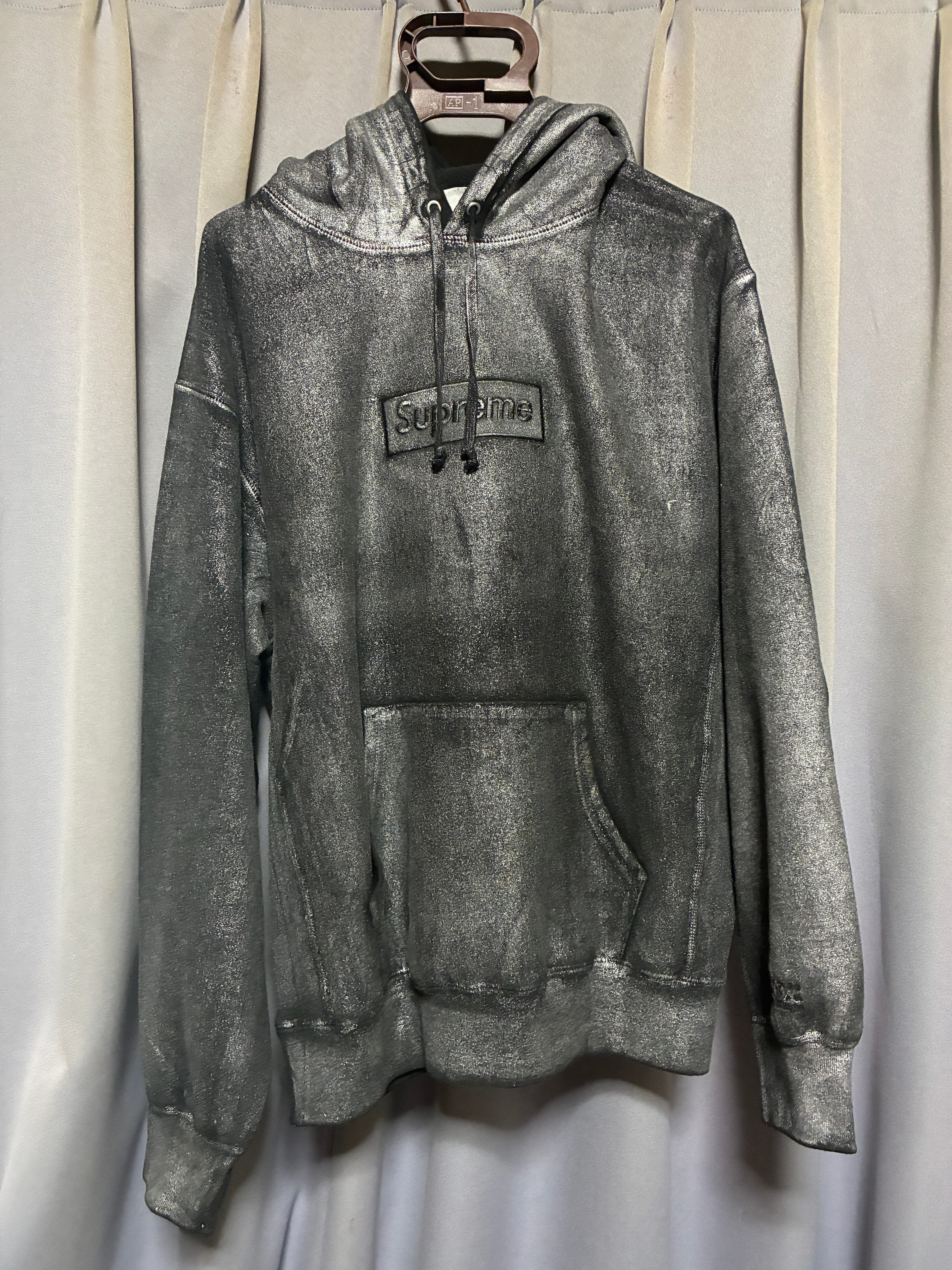 Supreme x MM6 Maison Margiela Foil Box Logo Hooded Sweatshirt "Black"