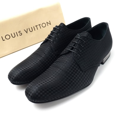 ■美品■LOUIS VUITTON ルイ・ヴィトン ソルフェリーノ ドレスシューズ サイズ6 ダミエ ダービーシューズ 靴 ブランド古着【中古】20260420/RA9020