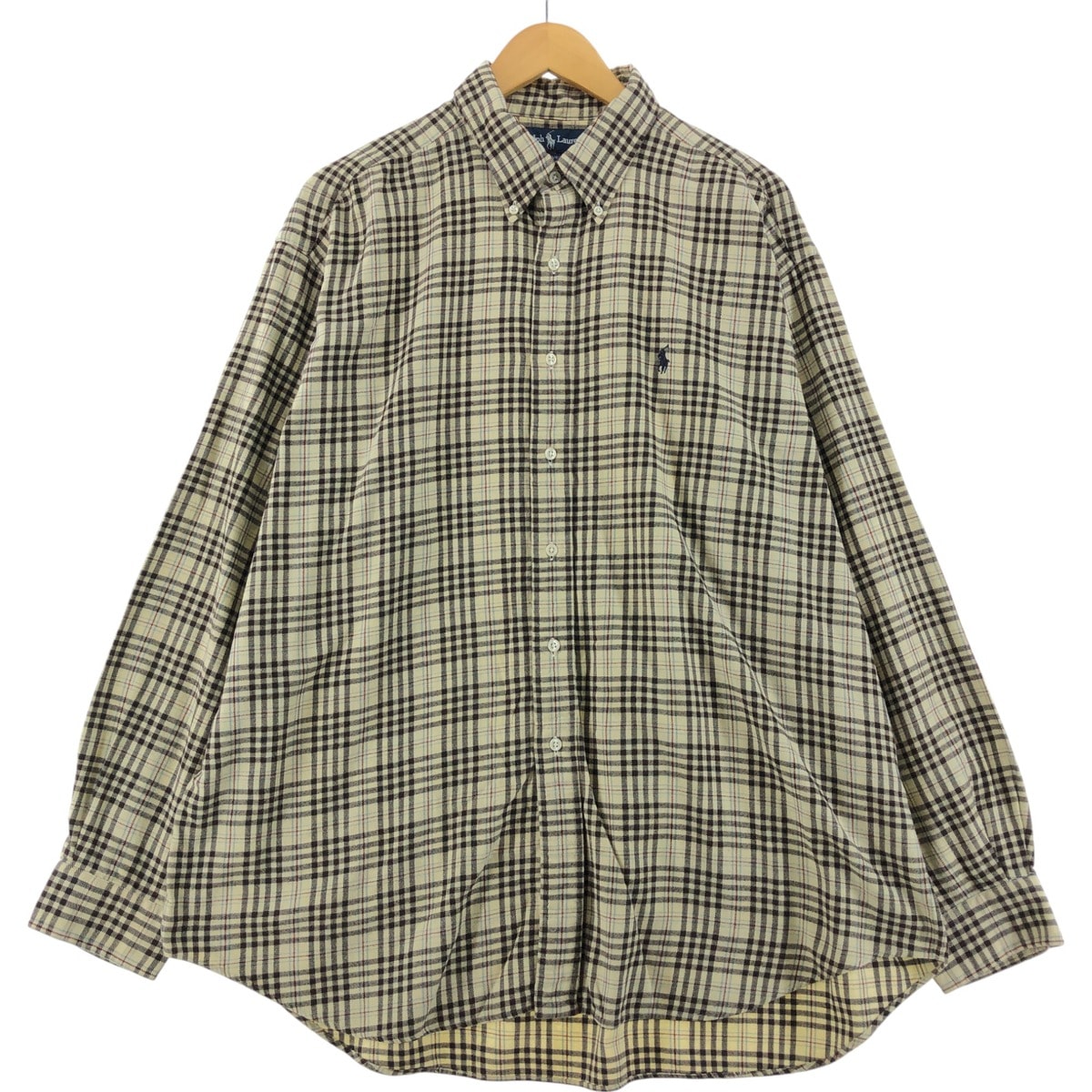 古着 ラルフローレン Ralph Lauren BLAIRE 長袖 ボタンダウン フランネルチェックシャツ メンズXL相当/eaa533667