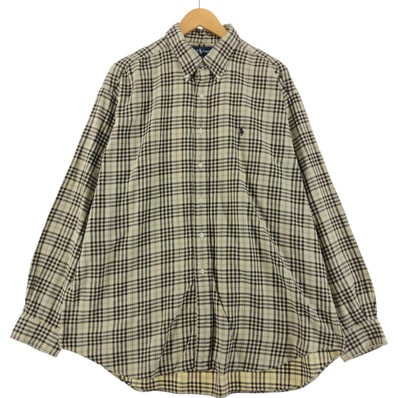 古着 ラルフローレン Ralph Lauren BLAIRE 長袖 ボタンダウン フランネルチェックシャツ メンズXL相当/eaa533667