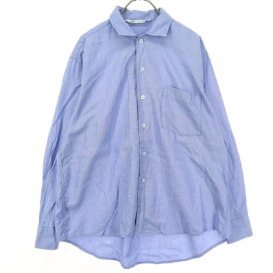 ZARA ザラ 長袖 コットンシャツ S ブルー