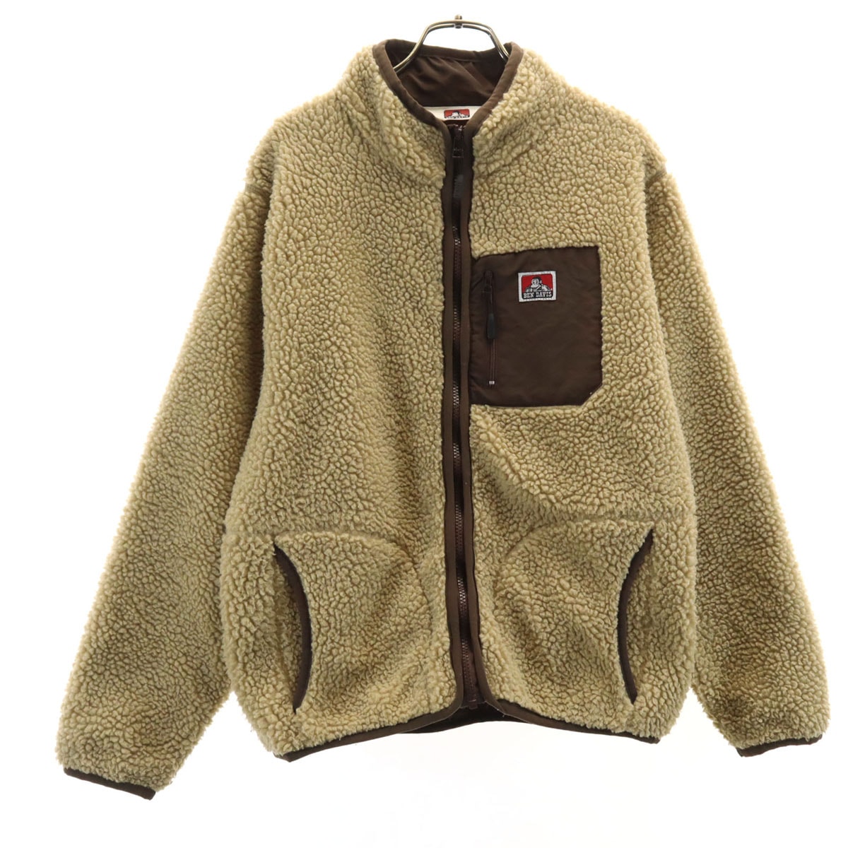 BEN DAVIS ベンデイビス ボア フリースジャケット M ベージュ