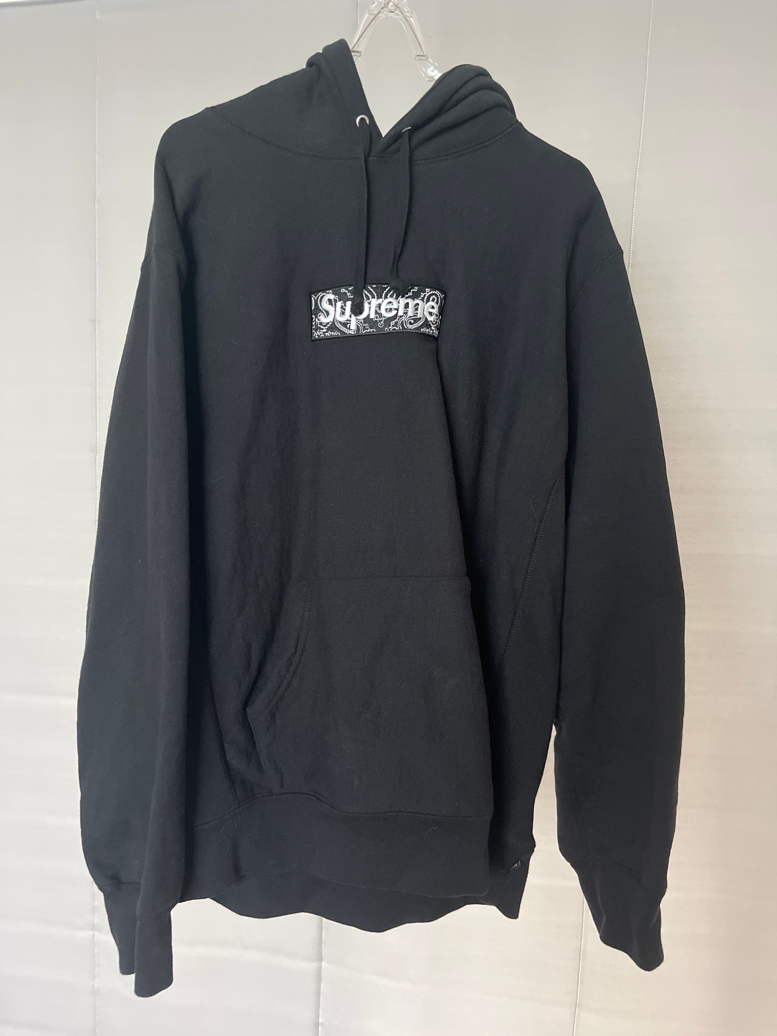 Supreme Bandana Box Logo Hooded Sweatshirt "Black"