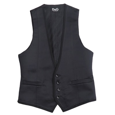 ■美品■D&G ディーアンドジー ベスト サイズ44 ジレ サテン ブランド古着【中古】20260729/RB0261