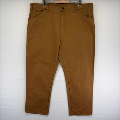 古着 ディッキーズ Dickies パンツ ダック ペインター ワンポイントロゴ ハンマーループ スパナポケット W44 L32 ブラウン系 メンズ