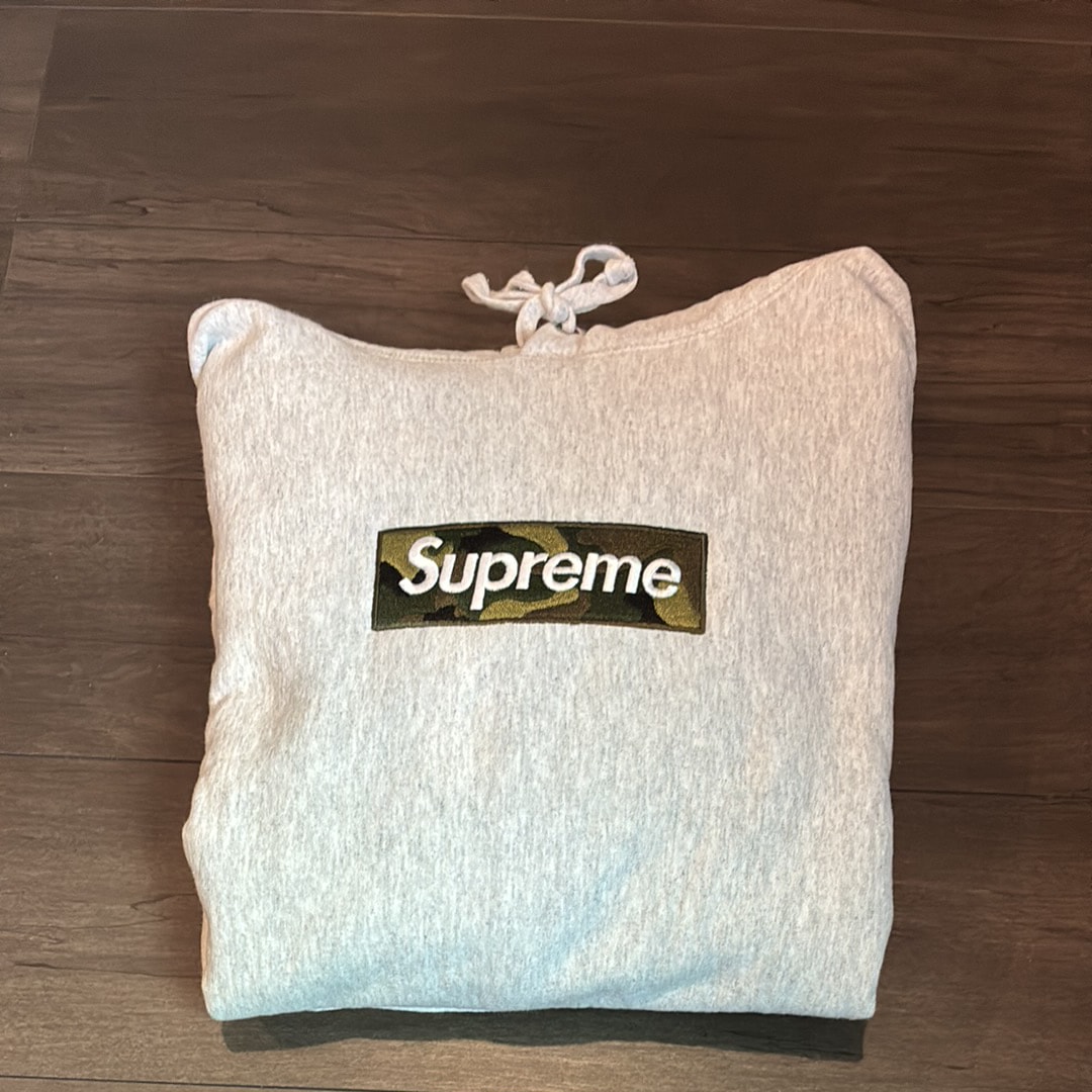 Supreme Box Logo Hooded Sweatshirt "Ash Grey" (23FW)
