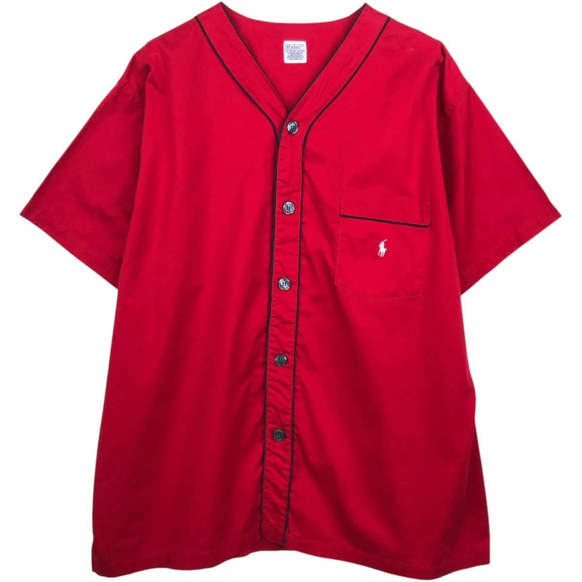 古着 ラルフローレン Ralph Lauren POLO by Ralph Lauren UNDERWEAR ゲームシャツ ベースボールシャツ メンズXL相当/eaa658045