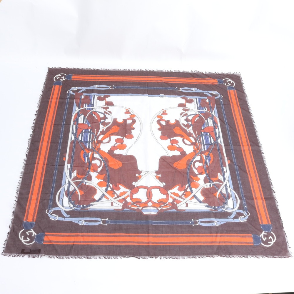 ■極美品 グッチ GG フリンジスカーフ