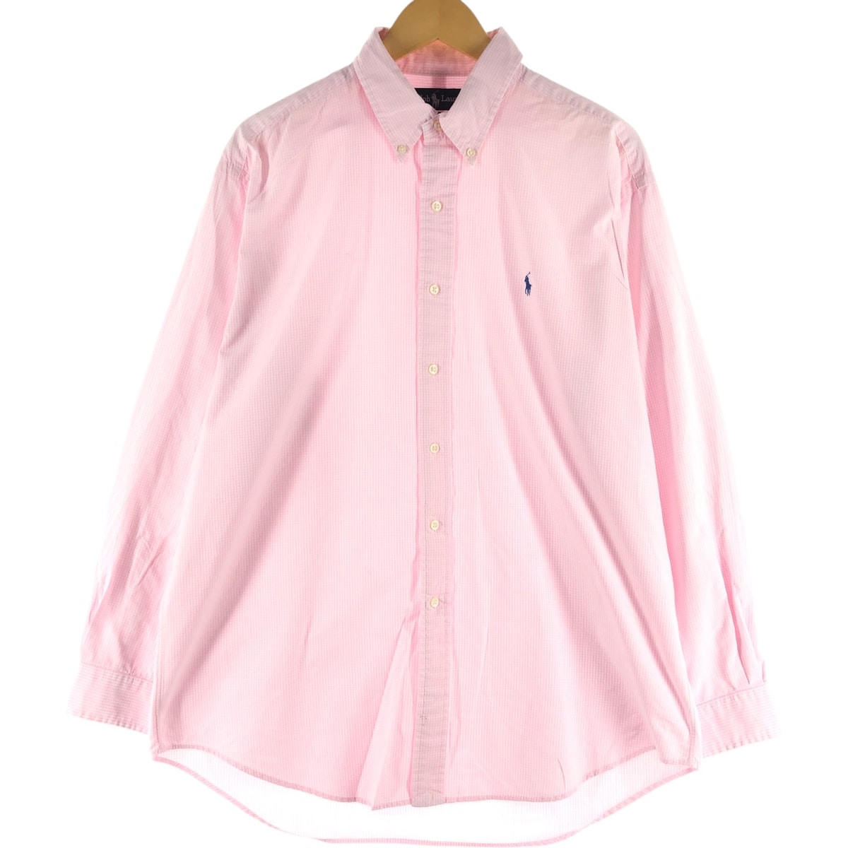 古着 ラルフローレン Ralph Lauren BLAKE ギンガムチェック 長袖 ボタンダウンチェックシャツ メンズL相当 長袖/eaa539265