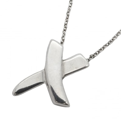 【6jcb0776-k】ティファニー ネックレス キス シルバー925【中古】レディース