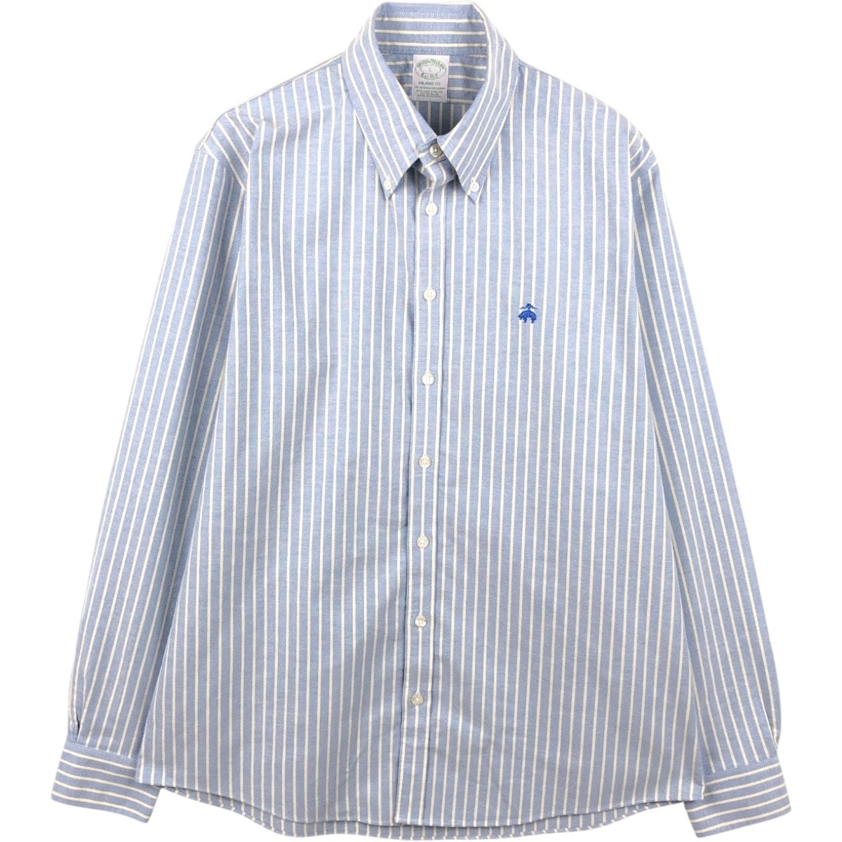 古着 ブルックスブラザーズ Brooks Brothers Est.1818 MILANO FIT 長袖 ボタンダウンストライプシャツ メンズL相当/eaa676682