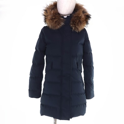 美品 ピレネックス ダウンコート GRENOBLE ネイビー 34 W18P1