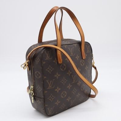 LOUIS VUITTON ルイ・ヴィトン モノグラム スポンティーニ M47500 2wayハンドバッグ ブラウン ベージュ コーティングキャンバス レザー レディース